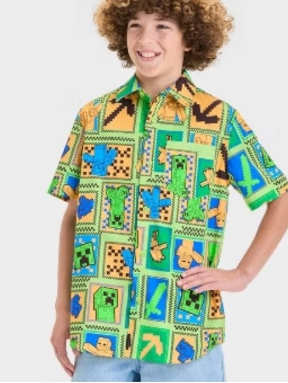 New Button Down Minecraft Shirt